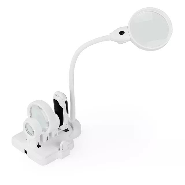 Zväčšovacia lupa s osvetlením Levenhuk Zeno Multi ML15- white - 2x; 5x; 16x (90mm/75mm/37mm)