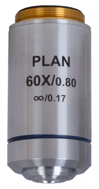 Rovinný achromatický objektiv s korekcí na nekonečno Levenhuk MED 60x