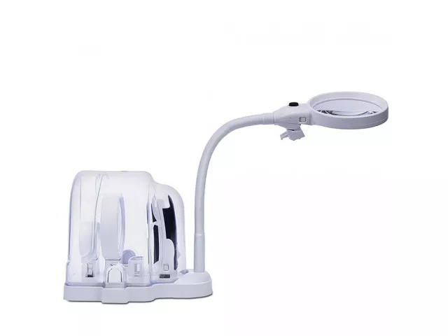 Stolná zväčšovacia lupa s osvetlením Verkgroup V-09112 - 2,5x;5x;16x (90mm/75mm/37mm)