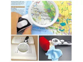 Stolná zväčšovacia lupa s osvetlením Verkgroup V-09112 - 2x;5x;16x (90mm/75mm/37mm)