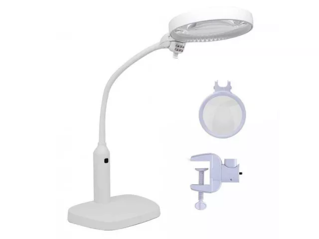 Stolná lupa s osvetlením Verkgroup V-09115 - 2x; 5x (120mm/70mm)
