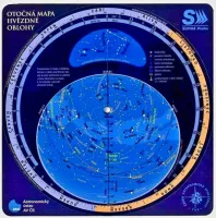 MAPA SUPRA PRAHA OTOČNÁ OBLOHY 23.5x23.5 cm MESIAC &amp; LUNACE 2023-30 (Rükl)