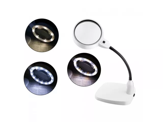 Stolná zväčšovacia lupa s osvetlením Verkgroup V-09158 - 10x (115mm)